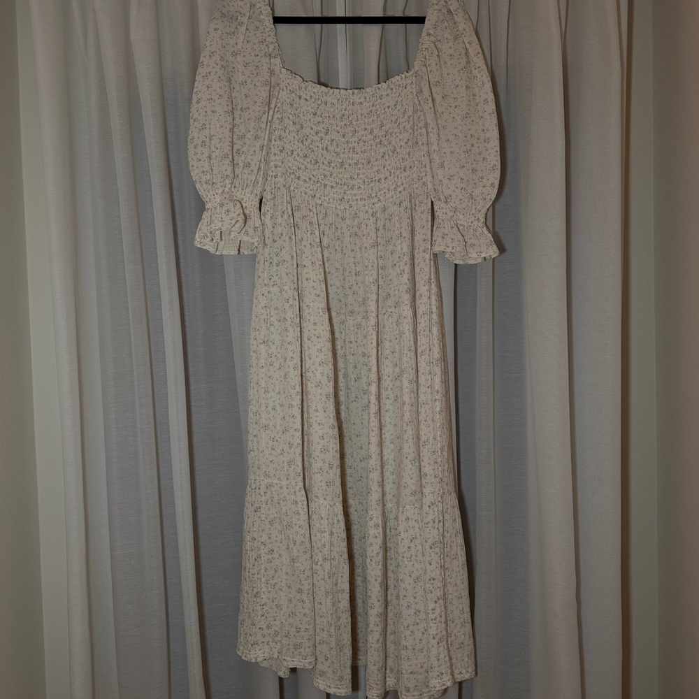 Elegant Floral Long Sleeve Dress